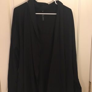 Black yoga wrap/open front cardigan